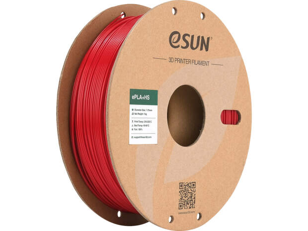 eSUN EPLA+HS 1.75mm 3D Printer Filament Fire Red 1kg Spool High Quality