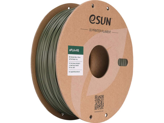 eSUN EPLA+HS 1,75 mm filament för 3D-skrivare Olivgrön 1 kg spole