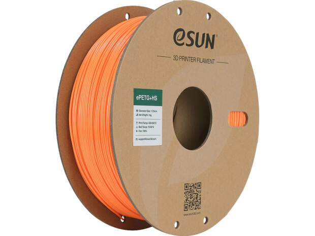 eSUN ePETG+HS 1,75 mm filament Solid Orange 1 kg til 3D-printere