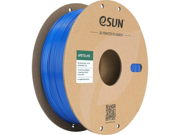 eSUN ePETG+HS 1,75 mm filament Solid Blue 1 kg til 3D-printere