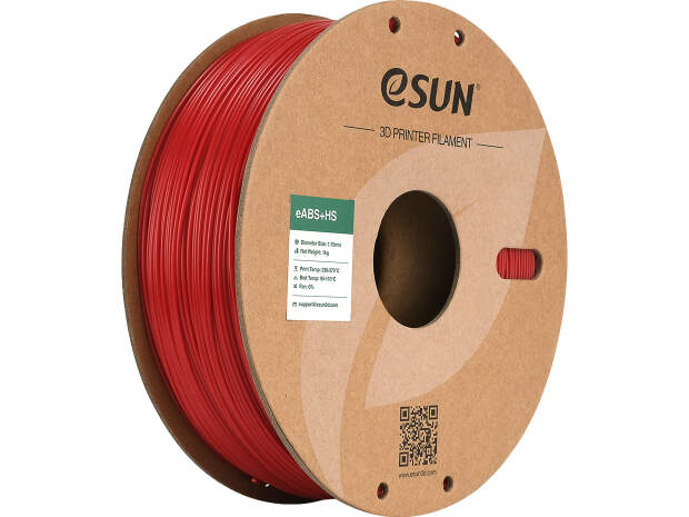 eSUN EABS+HS 1.75mm filament eldrött 1kg för 3D-skrivare Hög kvalitet