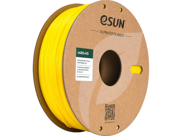 eSUN EABS+HS 1.75mm Yellow 1kg 3D printer filament for precise prints