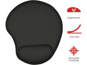 Ergonomic TRUST 16977 Bigfoot mouse pad with gel wrist...