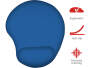 Ergonomic TRUST Bigfoot mouse pad with gel wrist rest, blue