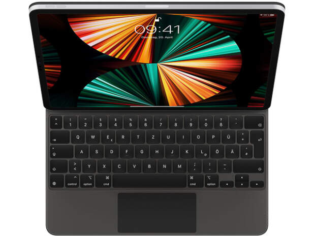 Apple Magic Tastatur QWERTZ DE + Hülle MJQK3D/A für iPad Pro 12.9 Schwarz