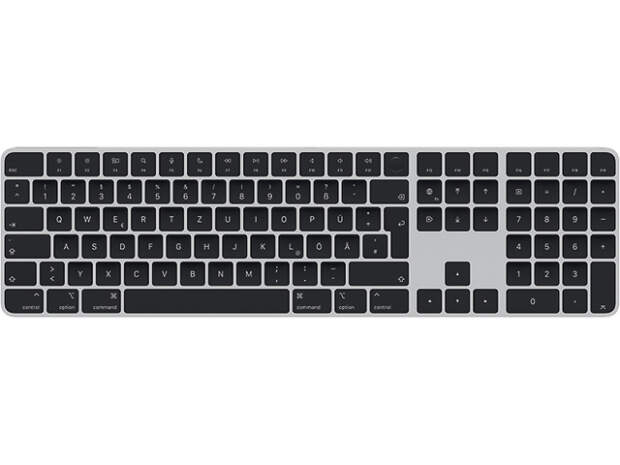 Apple Magic Keyboard，带数字键盘和 Touch ID，型号 MMMR3D/A，黑色/银色