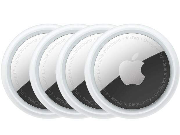 Apple AirTag 4-pack Bluetooth Tracker MX542ZM/A Silver-Black