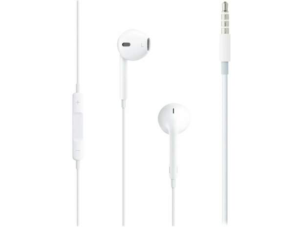 Apple EarPods Hvid 3,5 mm jackstik MNHF2ZM/A med kabel, mikrofon og fjernbetjening