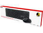 Wireless QWERTY keyboard and mouse set - Black - Ergonomic - 2.4GHz