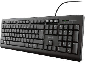 TRUST Primo QWERTZ Tastatur mit Kabel, Schwarz –...