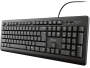 TRUST Primo QWERTZ keyboard with cable, black â Ergonomic design, DE layout