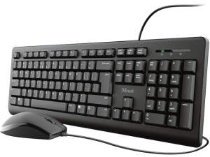 Trust Primo Keyboard and Mouse Set QWERTZ DE Wired Black...