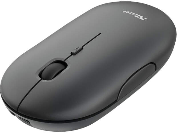 Trust Trust Puck wireless rechargeable mouse 24059, ambidextrous, black, ergonomic