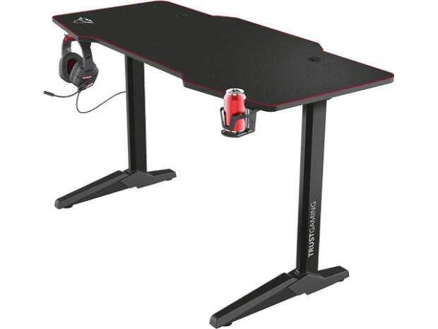 TRUST GXT1175 IMPERIUS XL Gaming Tisch mit Mauspad 140x66x75cm Schwarz