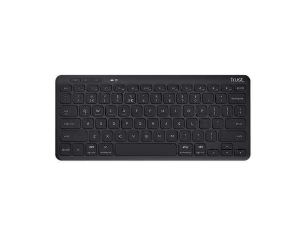 Trådlöst TRUST Lyra Compact QWERTZ Keyboard 24709 Black för PC och bärbar dator