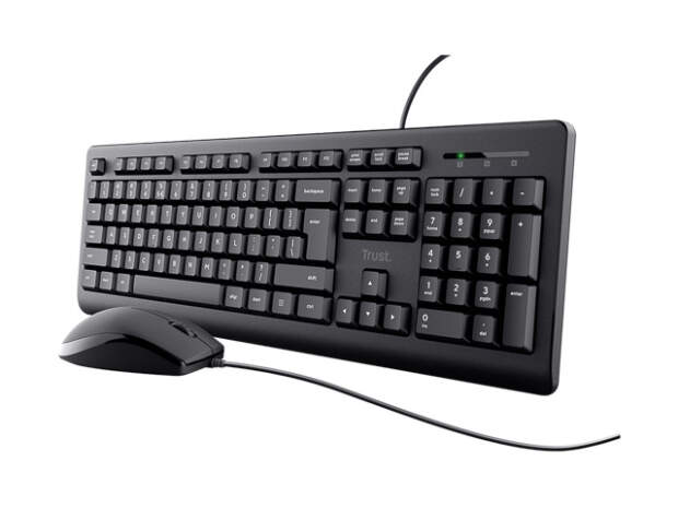 Trust Lyra wireless keyboard and mouse set DE layout black 24845