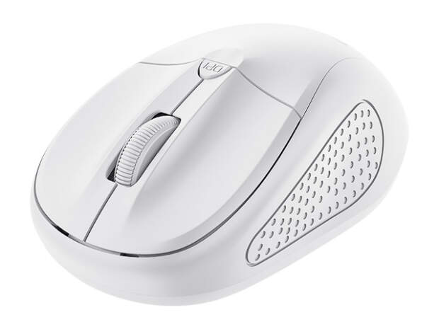 Trust Primo wireless mouse matt white 4 buttons ambidextrous RFID 24795.