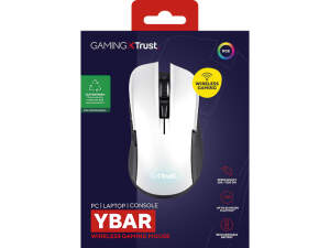 Trust GXT923W Ybar Gaming Maus Weiß - 6 Tasten,...