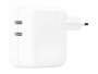 Apple 35W Dual USB-C Power Adapter MNWP3ZM/A Hvid â Hurtig oplader