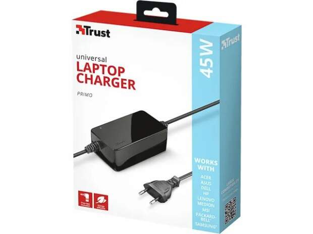 Universal Laptop Charger 19V-45W for Trust Primo 21904 - Compatible and Reliable