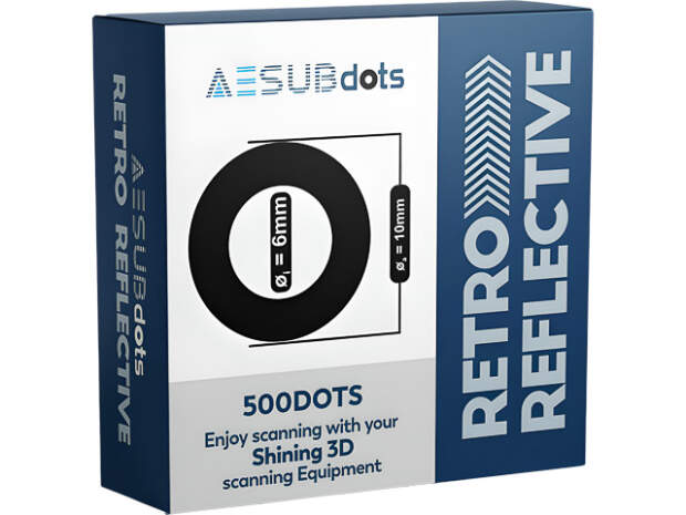 AESUB AESUBDOTS EINSTAR Retro Reflekterande Scanning Targets 500 st/rulle