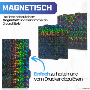 Advanc3D Flexible Druckplatte mit  PEF Schicht für Bambu Lab A1 mini