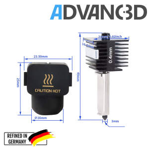 Advanc3D Hotend mit wechselbarer Düse für Bambu Lab A1 mini