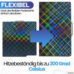 Advanc3D Flexible Druckplatte mit PES Schicht für Bambu Lab A1 X1 X1C P1P