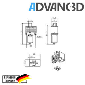 Bambu Lab 3D-skrivhuvuduppgradering V3.0 för X1/X1C - Utskriftskvalitet med hög precision