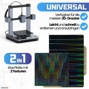 Advanc3D Flexible Druckplatte mit H1H Schicht für 235x235mm 3D Drucker