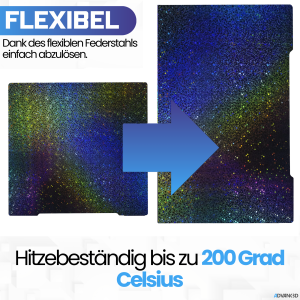 Advanc3D Flexible Druckplatte mit PEY und PEI Schicht...