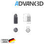 Advanc3D gehard mondstuk voor verwisselbare mondstukken Hotend geschikt voor A1 mini 0,4 mm