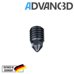 Advanc3D hardened nozzle for interchangeable nozzles...