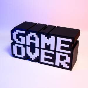 Advanc3D "Game Over" coin box: retro 8-bit design for gaming enthusiasts