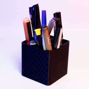 Advanc3D pen holder with hexagon pattern: Stylish...