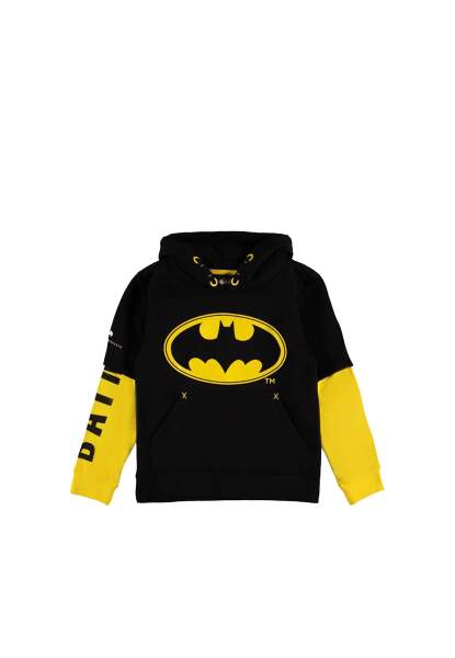 Warner - Batman Logo - Double Sleeve Boys Hoodie