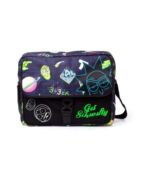 Rick And Morty - Space AOP With Flock Print Messengerbag