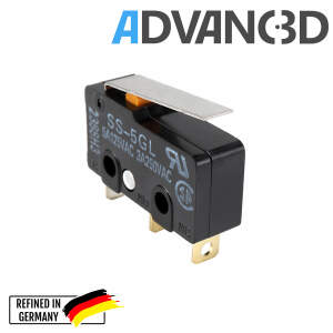 Advanc3D Microschalter 3 Pins 3A-5A 125V-250V SS-5GL-2 20x10x6mm flac